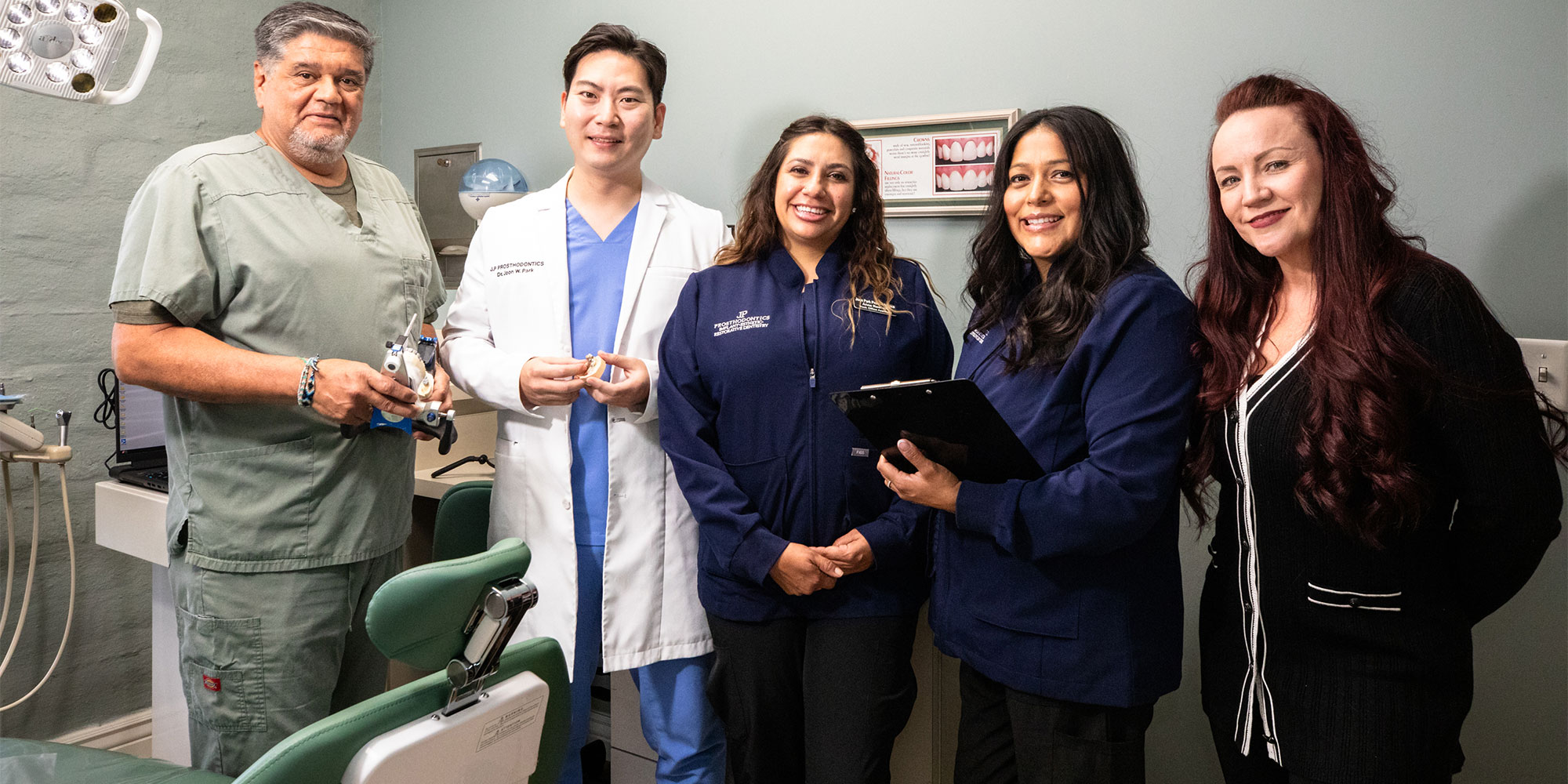 staff members and dentist